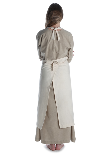 Mittelalter Schürze Schoysiane in Beige Rückansicht