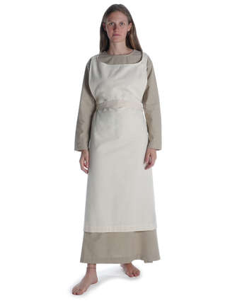 Mittelalter Schürze Schoysiane in Beige Frontansicht