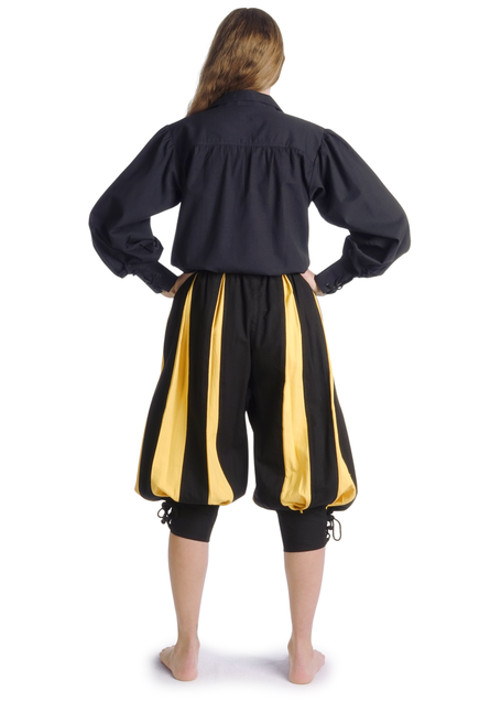 Mittelalter Bluse Hildburg in Schwarz Rückansicht