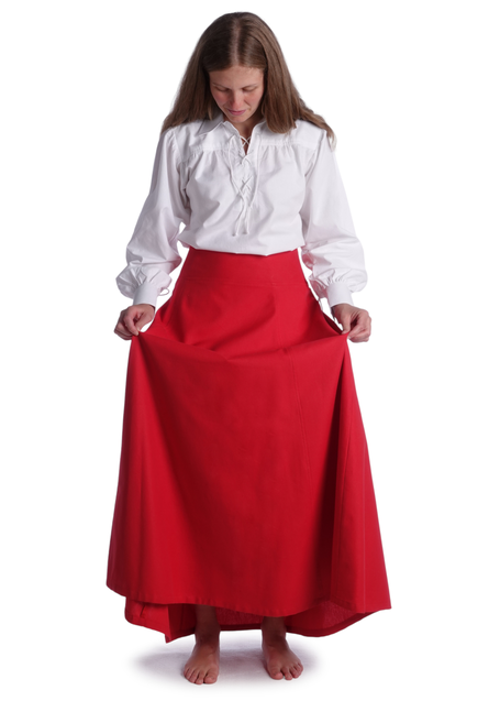 Mittelalter Bluse Hildburg in Weiß Frontansicht 3