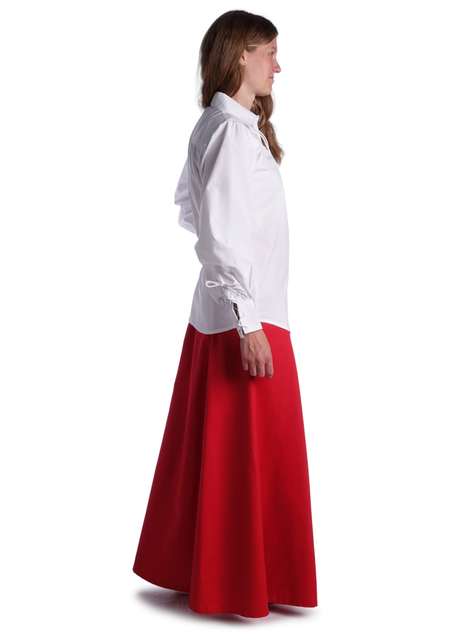 Mittelalter Bluse Hildburg in Weiß Seitenansicht 2