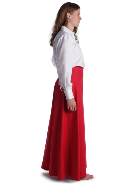 Mittelalter Bluse Hildburg in Weiß Seitenansicht 3
