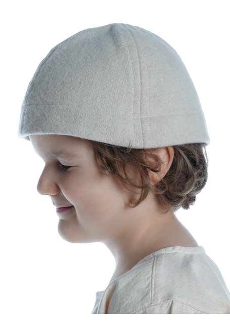 Wikinger Kappe Lodur in Beige Seitenansicht 2
