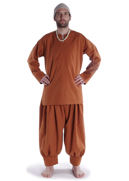 Wikinger Untertunika Heimdall in Orange Frontansicht