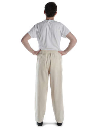 Mittelalter Hose Gurmun in Beige Rückansicht