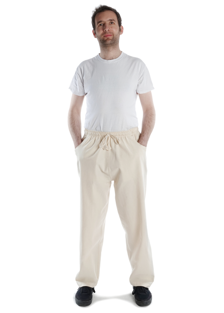 Mittelalter Hose Gurmun in Beige Frontansicht