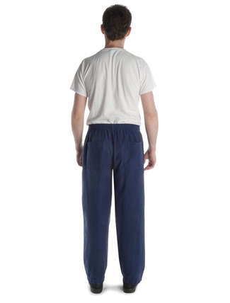 Mittelalter Hose Gurmun in Blau Rückansicht