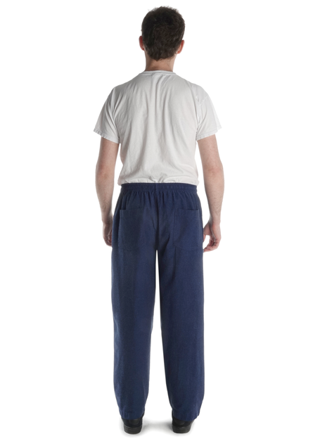 Mittelalter Hose Gurmun in Blau Rückansicht
