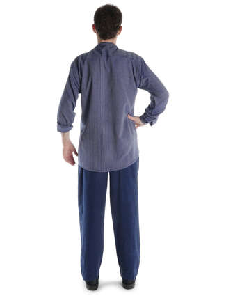 Mittelalter Hose Gurmun in Blau Rückansicht 2