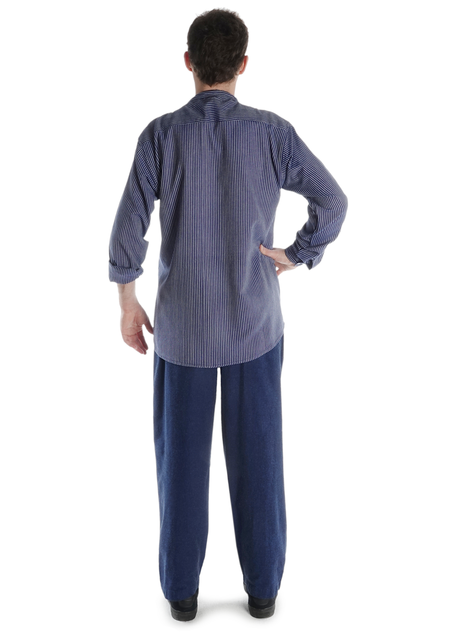 Mittelalter Hose Gurmun in Blau Rückansicht 2