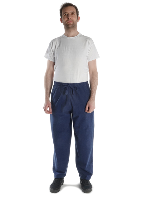 Mittelalter Hose Gurmun in Blau Frontansicht