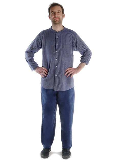 Mittelalter Hose Gurmun in Blau Frontansicht 2