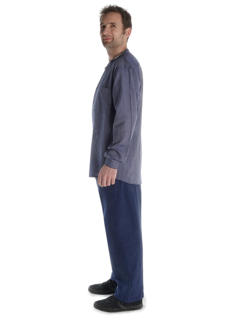 Mittelalter Hose Gurmun in Blau Seitenansicht 2