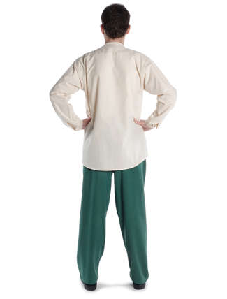 Mittelalter Hose Gurmun in Grün Rückansicht 2