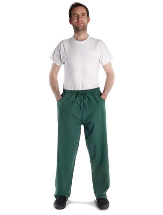 Mittelalter Hose Gurmun in Grün Frontansicht