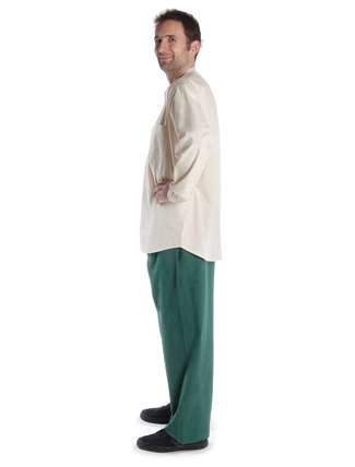 Mittelalter Hose Gurmun in Grün Seitenansicht 2