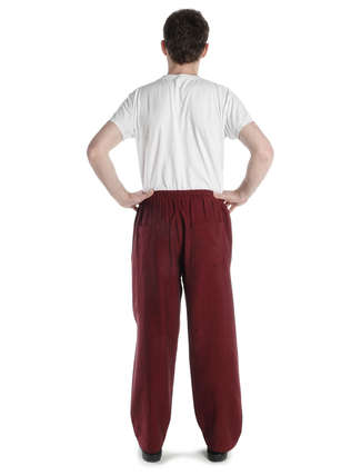 Mittelalter Hose Gurmun in Rot Rückansicht