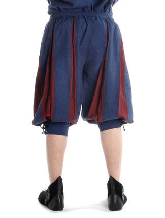 Landsknecht Hose Morold in Blau-Rot Rückansicht