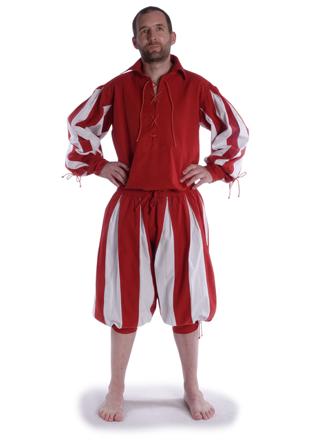 Landsknecht Hose Morold in MISSING: chilired-white Frontansicht