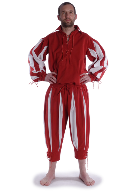 Landsknecht Hose Morold in MISSING: chilired-white Frontansicht 2