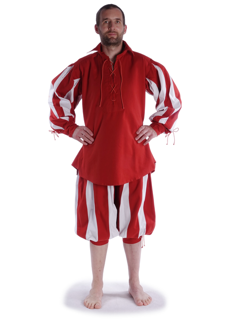Landsknecht Hose Morold in MISSING: chilired-white Frontansicht 3