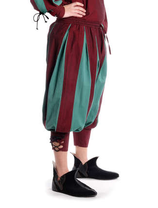 Landsknecht Hose Morold in Rot-Grün Seitenansicht 2