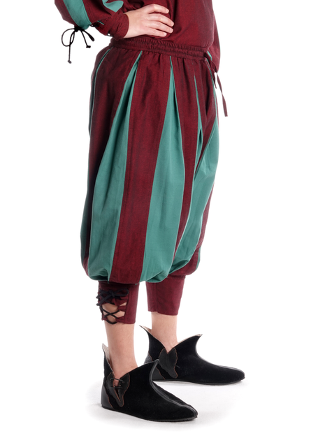 Landsknecht Hose Morold in Rot-Grün Seitenansicht 2