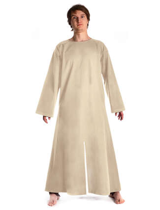 Mittelalter Cotte Hadubrand in Beige Frontansicht