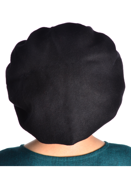 Mittelalter Barett Verena in Schwarz Rückansicht