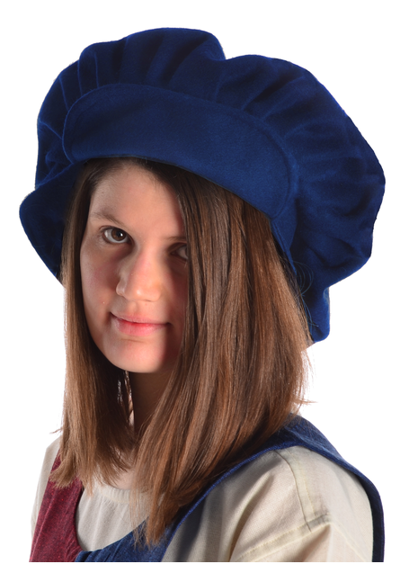Mittelalter Barett Verena in Blau Frontansicht