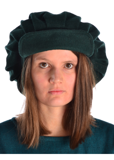 Mittelalter Barett Verena in Grün Frontansicht
