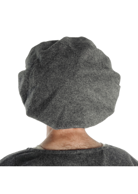 Mittelalter Barett Sintram in Grau Rückansicht