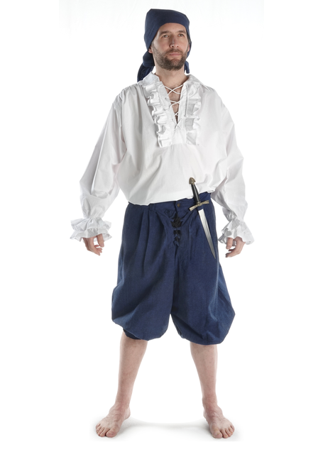 Piraten Hose Urgan in Blau Frontansicht