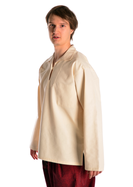 Korsaren Hemd Kaylet in Beige Seitenansicht