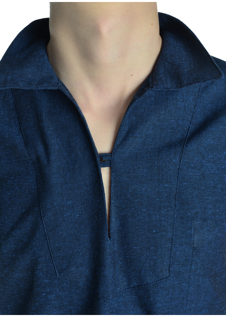 Korsaren Hemd Kaylet in Blau Detailansicht