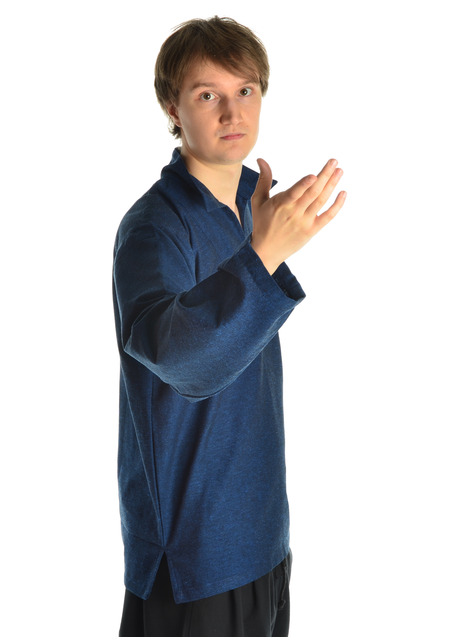 Korsaren Hemd Kaylet in Blau Seitenansicht 2