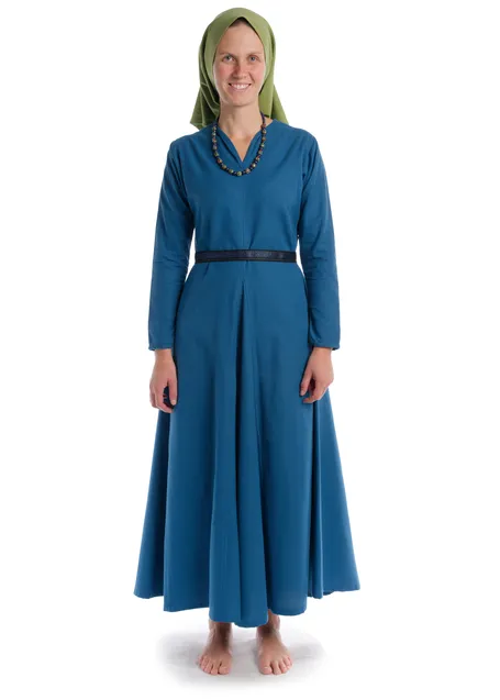 Mittelalter Kopftuch Laudamie in Hellgrün Frontansicht