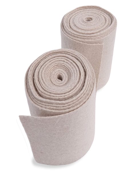 Mittelalter Wadenwickel Balder Set mit Fibeln in Beige Frontansicht 5