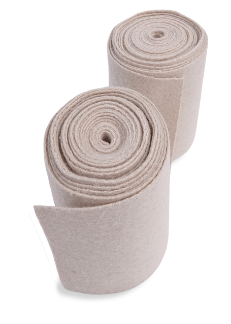 Mittelalter Wadenwickel Balder Set mit Fibeln in Beige Frontansicht 5