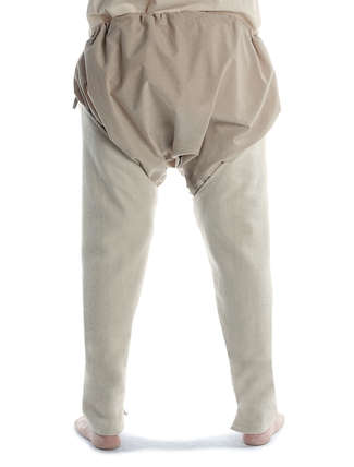 Mittelalter Beinlinge Wigalois in Beige Rückansicht