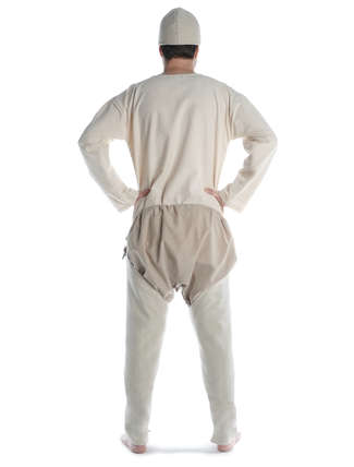Mittelalter Beinlinge Wigalois in Beige Rückansicht 2