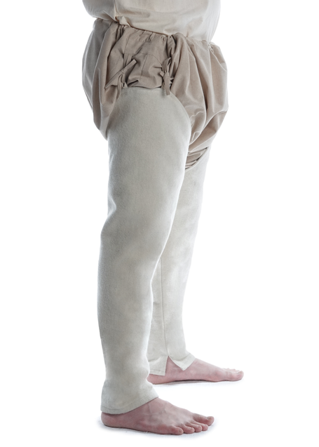 Mittelalter Beinlinge Wigalois in Beige Seitenansicht