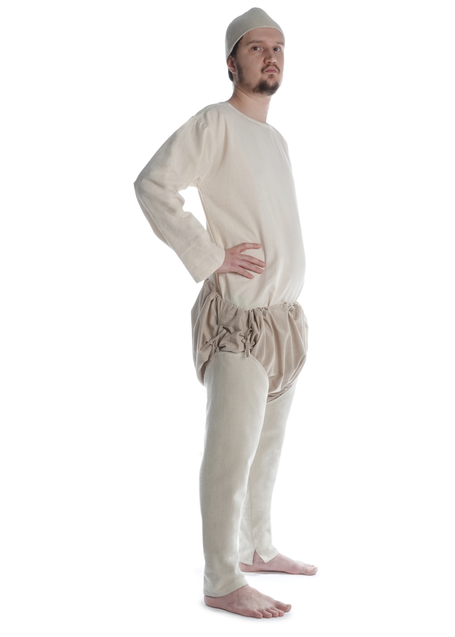 Mittelalter Beinlinge Wigalois in Beige Seitenansicht 2