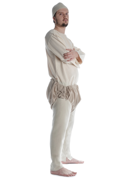 Mittelalter Beinlinge Wigalois in Beige Seitenansicht 3