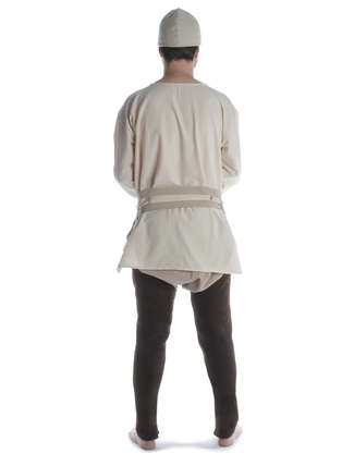 Mittelalter Beinlinge Wigalois in Braun Rückansicht
