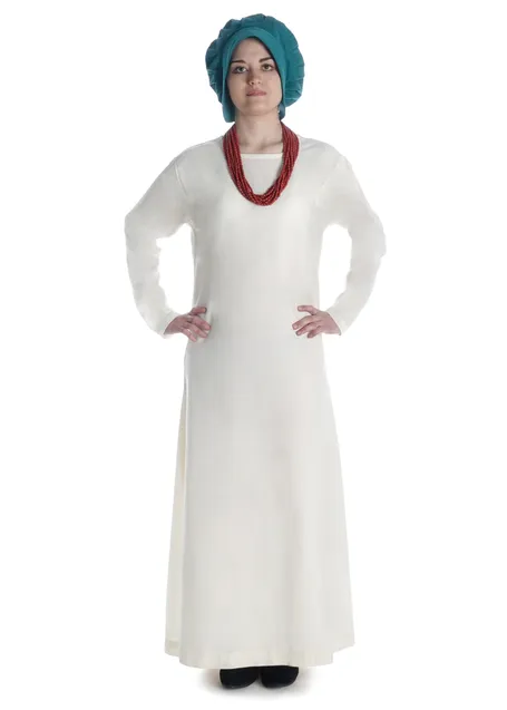 Mittelalter Cotte Meliur in Beige Frontansicht 2