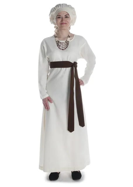 Mittelalter Cotte Meliur in Beige Frontansicht 3