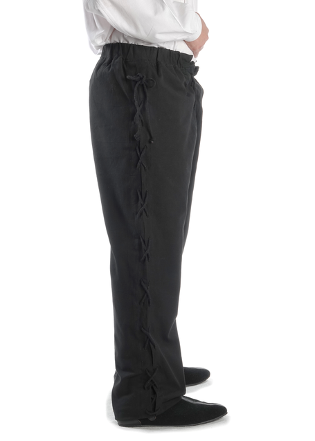 Mittelalter Hose Ansgir in Schwarz Seitenansicht
