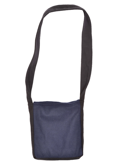 Mittelalter Tasche Dwain in Schwarz-Blau Rückansicht