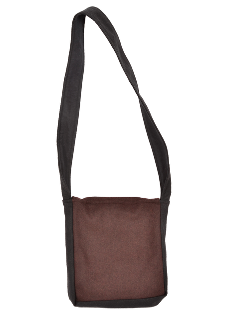 Mittelalter Tasche Dwain in Schwarz-Braun Rückansicht